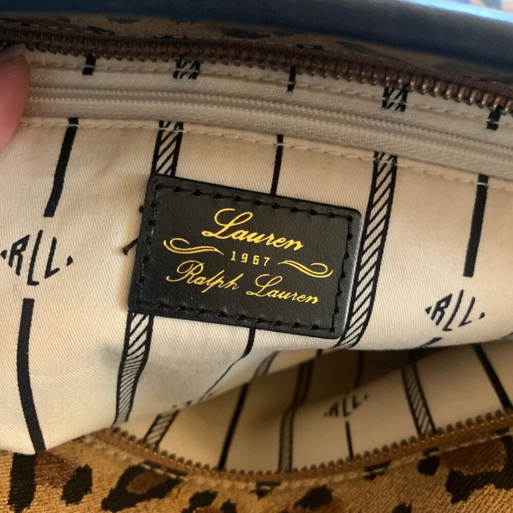 Lauren Ralph Lauren Leopard Print Tote Bag - Brown and Black - Picture 7 of 14